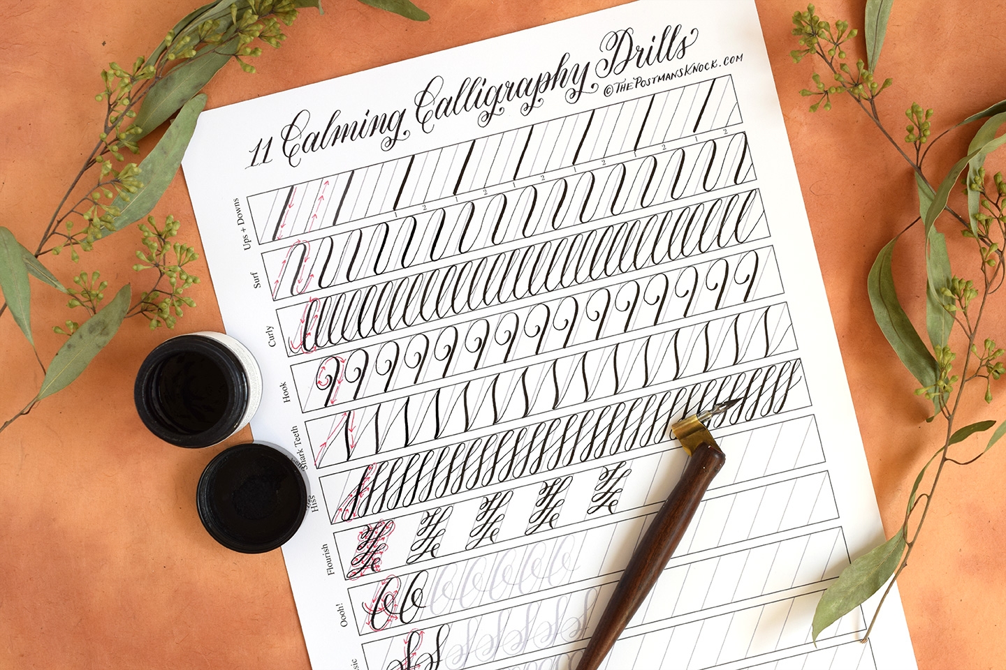 Calligraphy Printable Worksheets Free