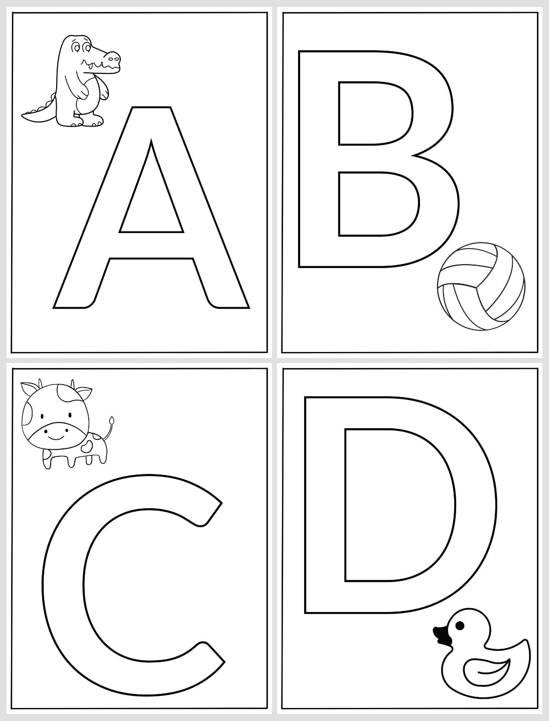 Preschool Letter Coloring Pages