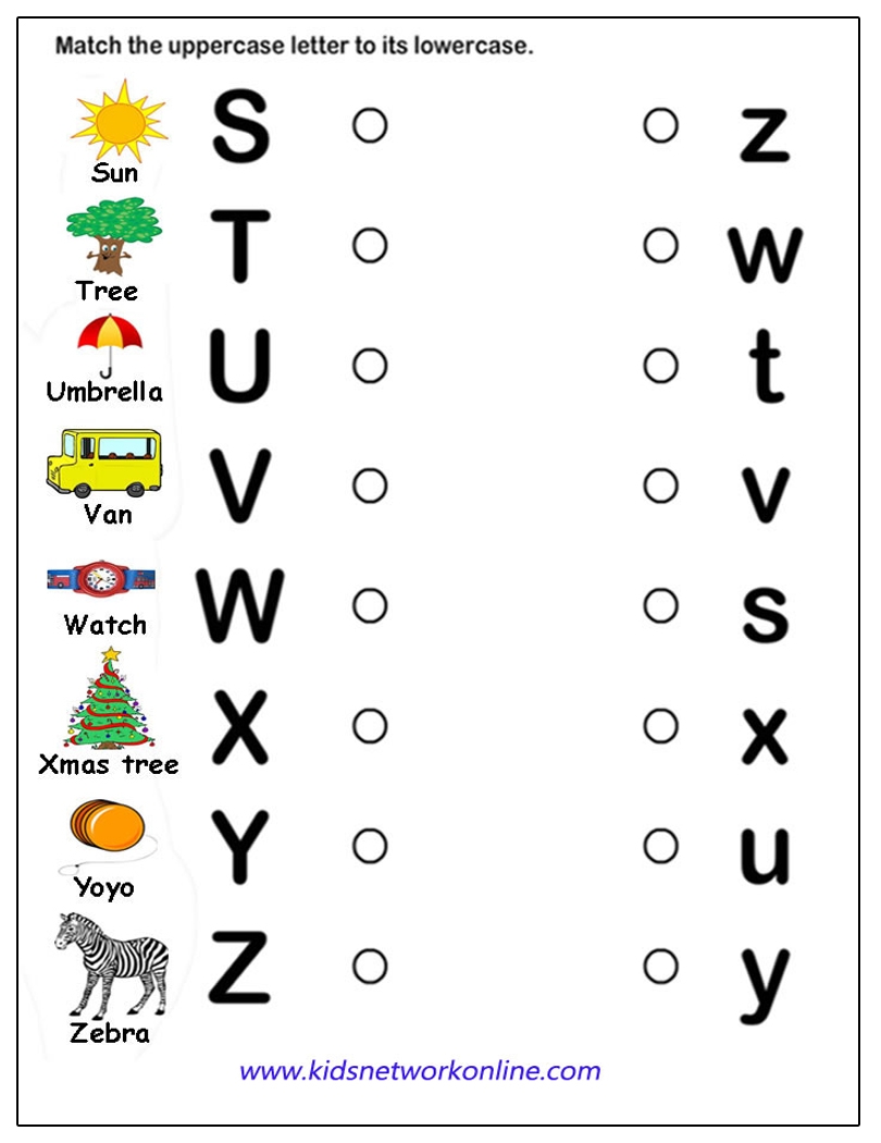 Alphabets Match Uppercase To Lowercase Letters Worksheets Library