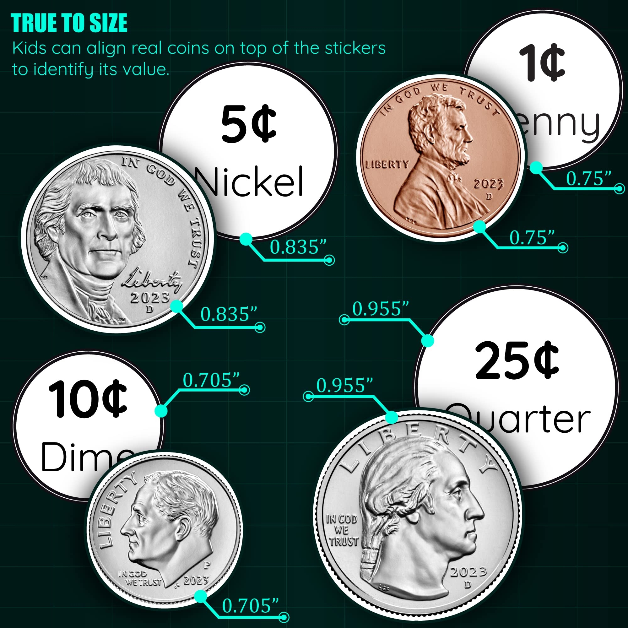Amazon StikArt Removable Stickers Money Math U S Coins Quarters Nickels Dimes Pennies For Desks 24 Sets Office Products Amazon StikArt Removable Stickers Money Math U S Coins Quarters Nickels Dimes Pennies For Desks 24 Sets Office Products