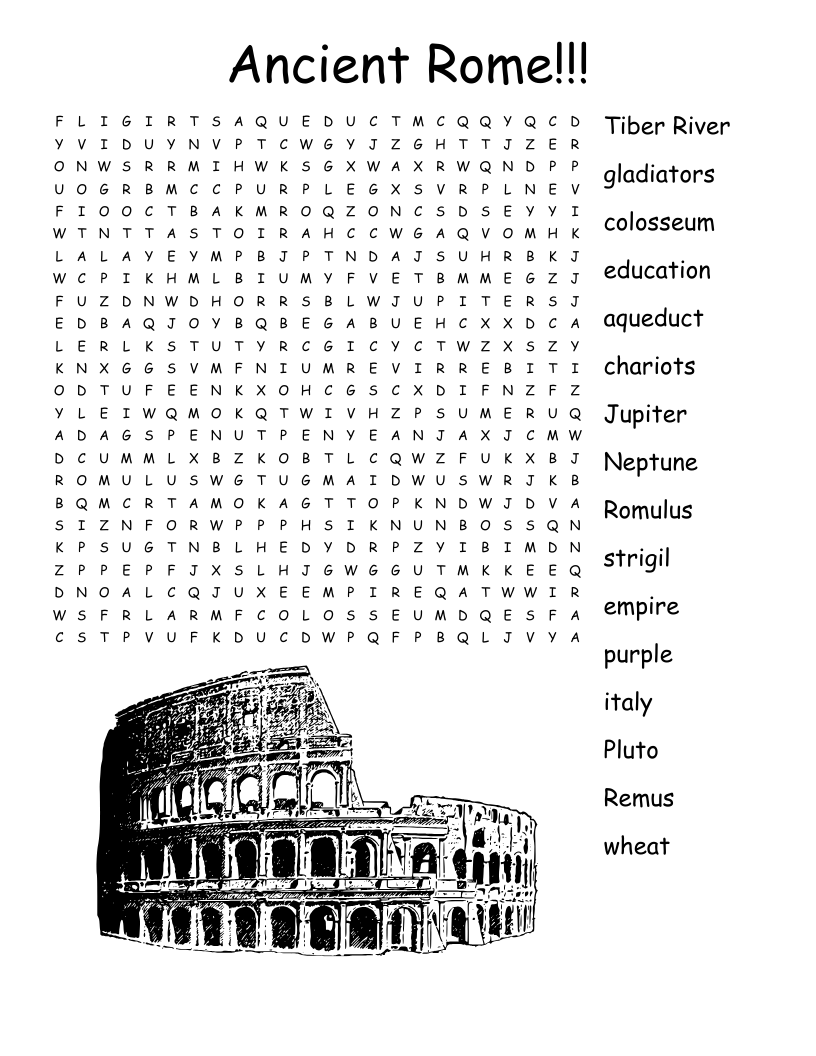 Ancient Rome Word Search