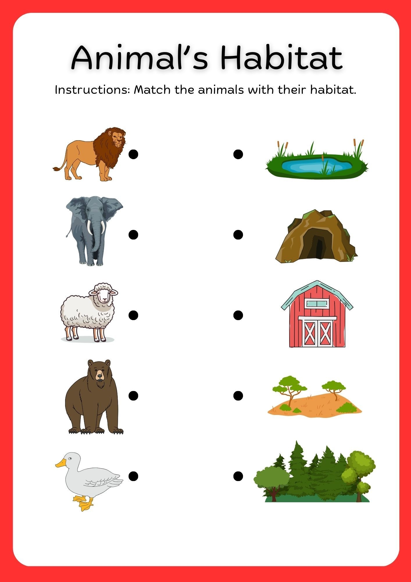 Animal Habitat Worksheet By Matidlssnts Raket PH