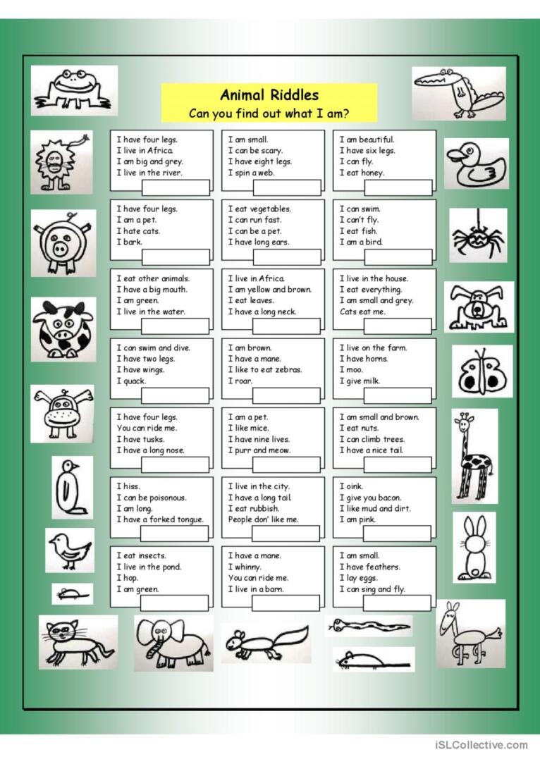 Easy Riddles Worksheets Printable