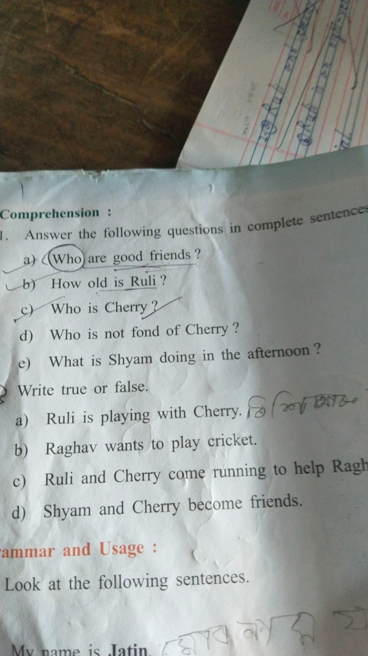Answer The Following Questions In Complete Sentences Who Are Good Fri Answer The Following Questions In Complete Sentences Who Are Good Fri