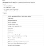 Anxiety Triggers Worksheet
