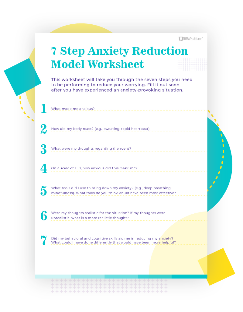 free printable anxiety worksheets pdf