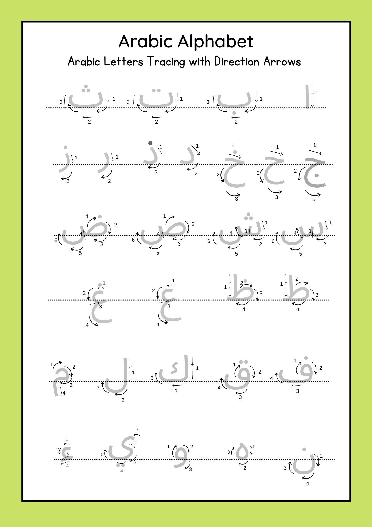 Arabic Letters Writing Practice Made By Teachers Arabic Letters Writing Practice Made By Teachers