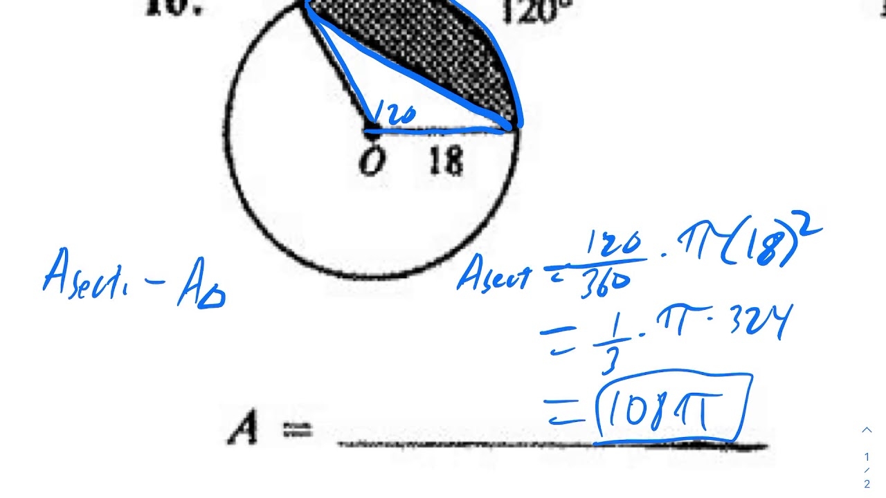 Area Of A Shaded Region With Sector Of A Circle And Triangle YouTube Area Of A Shaded Region With Sector Of A Circle And Triangle YouTube