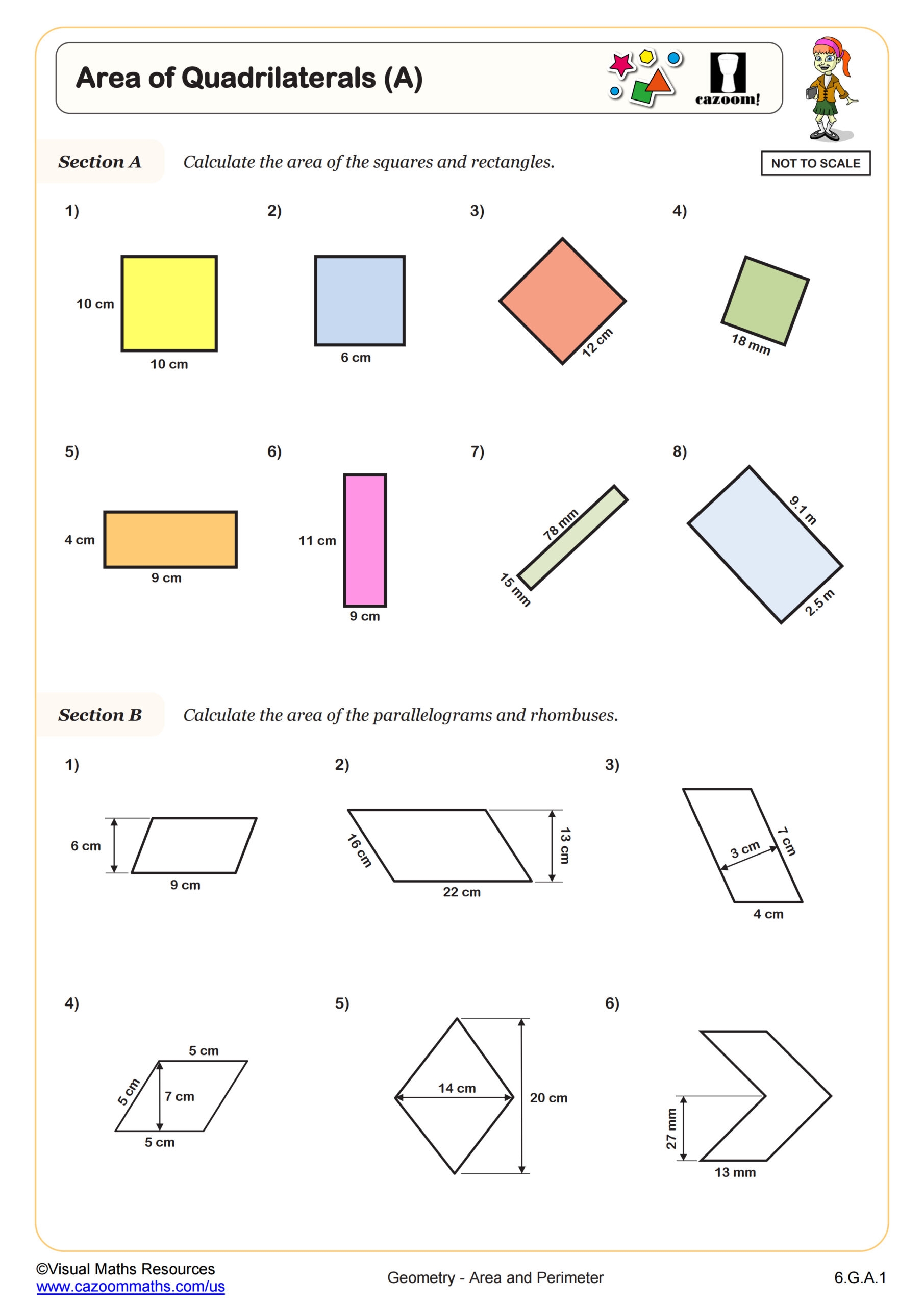 Area Of Parallelograms Worksheet Fun And Engaging 6th Grade And 7th Grade Measurement And Data Worksheet Cazoom Math