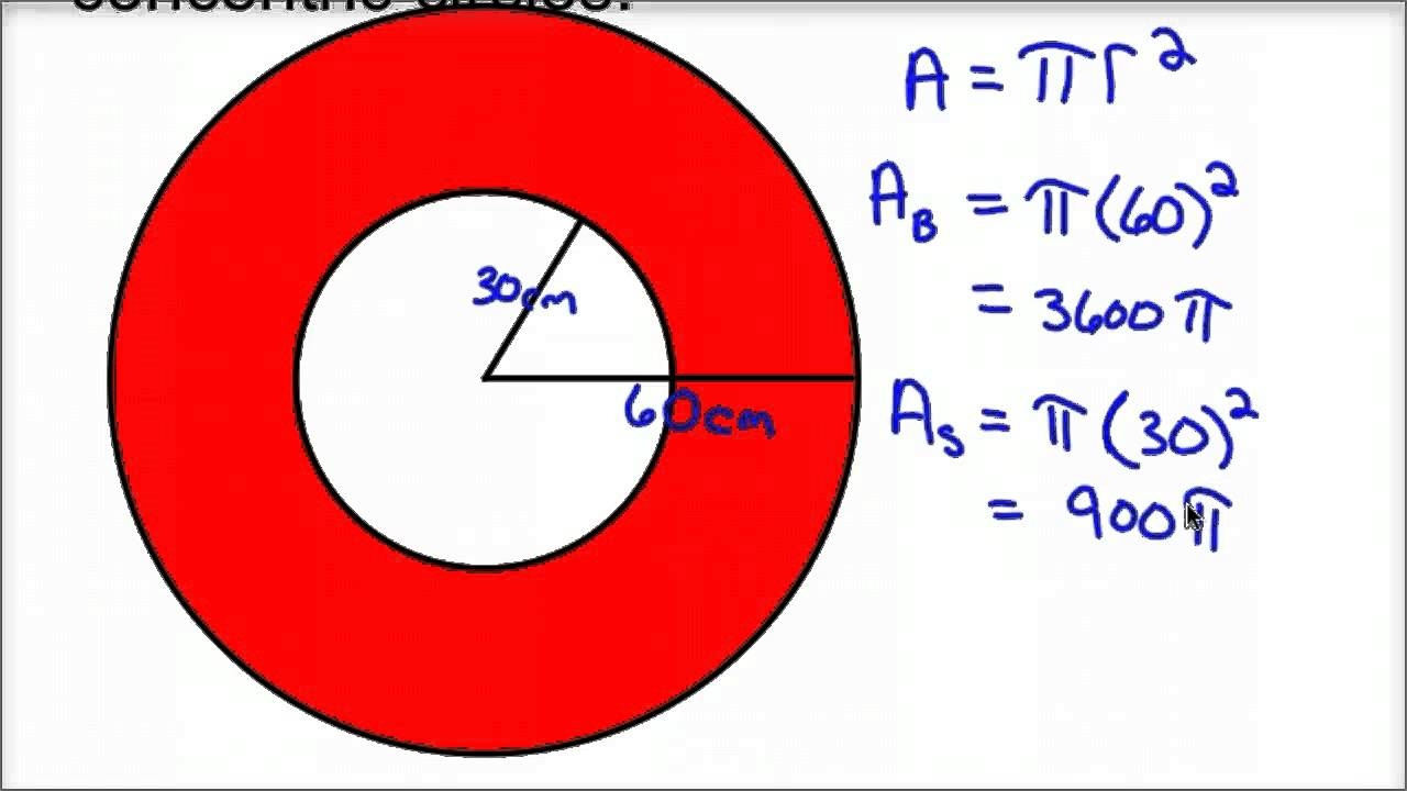 Area Of Shaded Region Circle