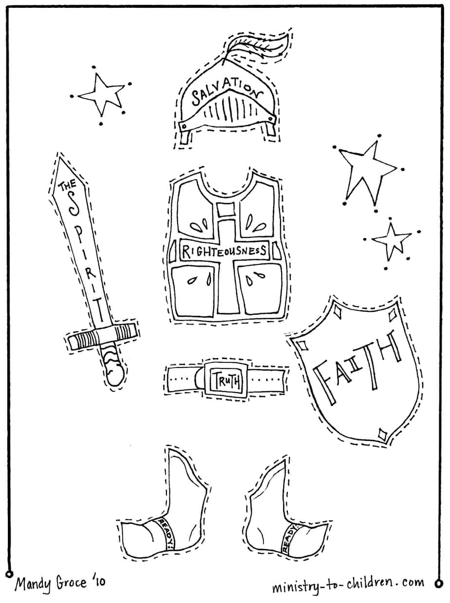 Armor Of God Coloring Pages Armor Of God Coloring Pages