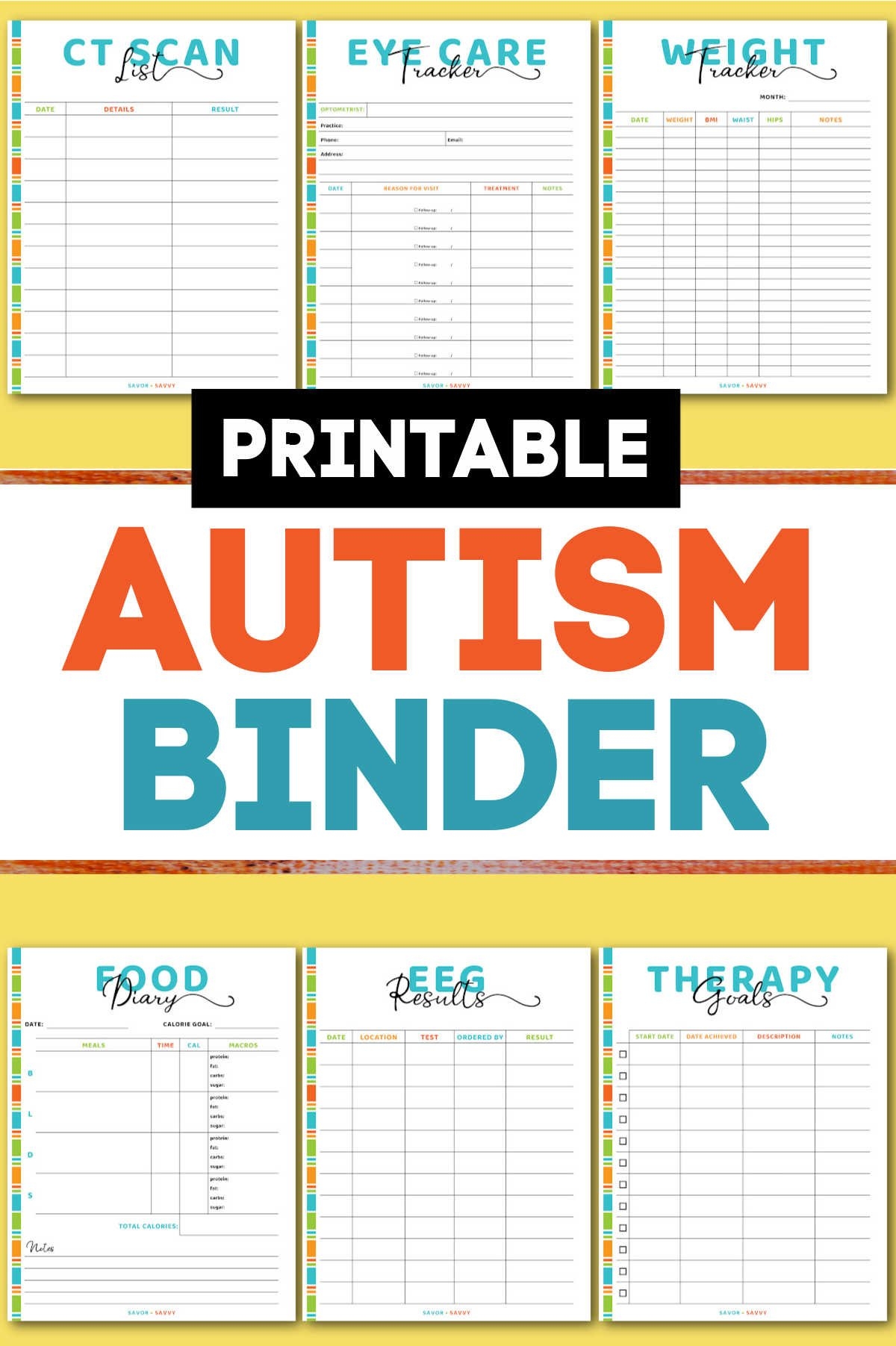 Autism Binder Printables 65 Pages Savor Savvy Autism Binder Printables 65 Pages Savor Savvy