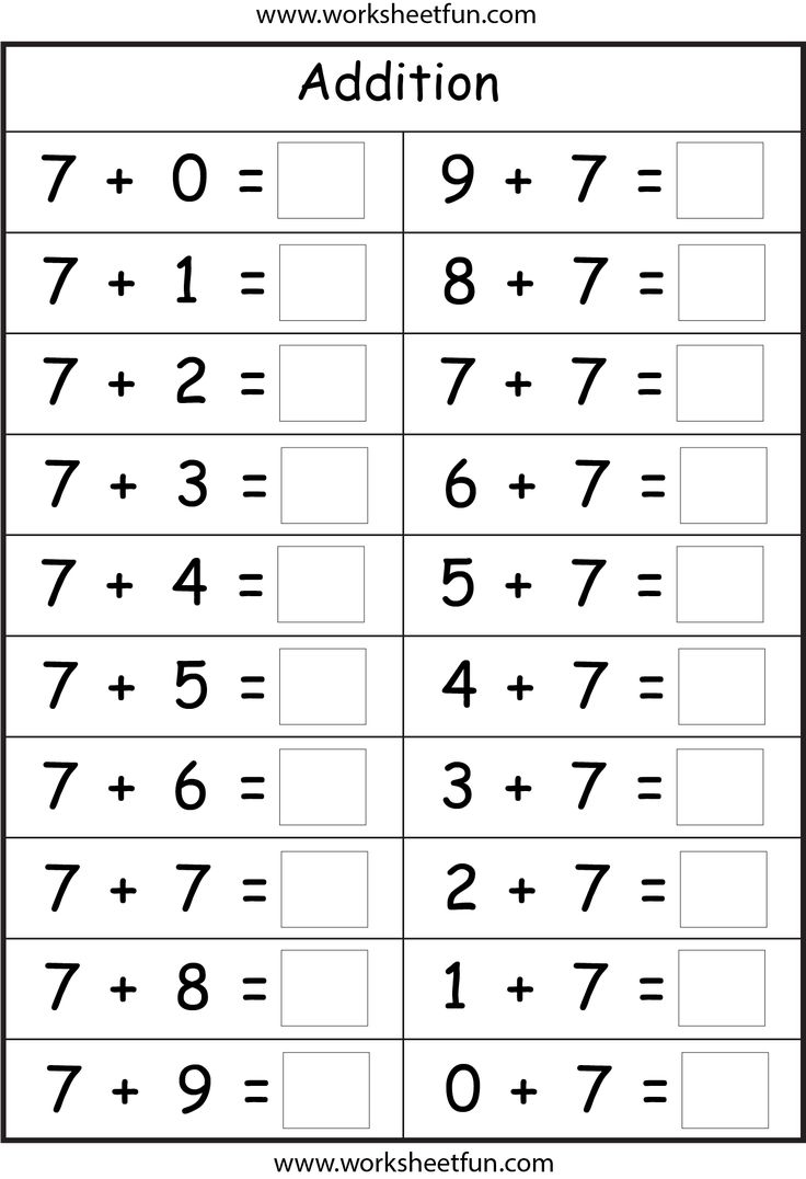 Free Printable Basic Addition Worksheets
