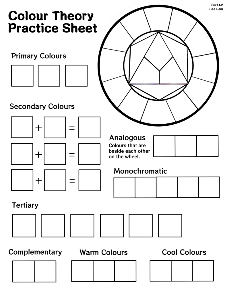 Free Printable Color Wheel Worksheet
