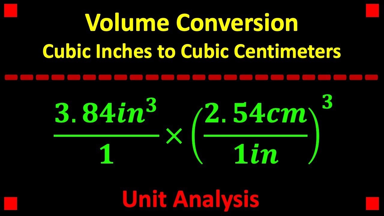 Basic Conversion Cubic Inches To Cubic Centimeters Unit Analysis YouTube Basic Conversion Cubic Inches To Cubic Centimeters Unit Analysis YouTube