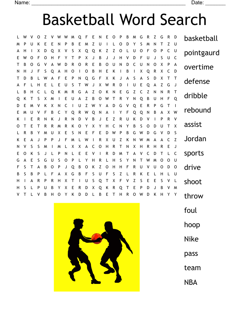 Word Search Basketball