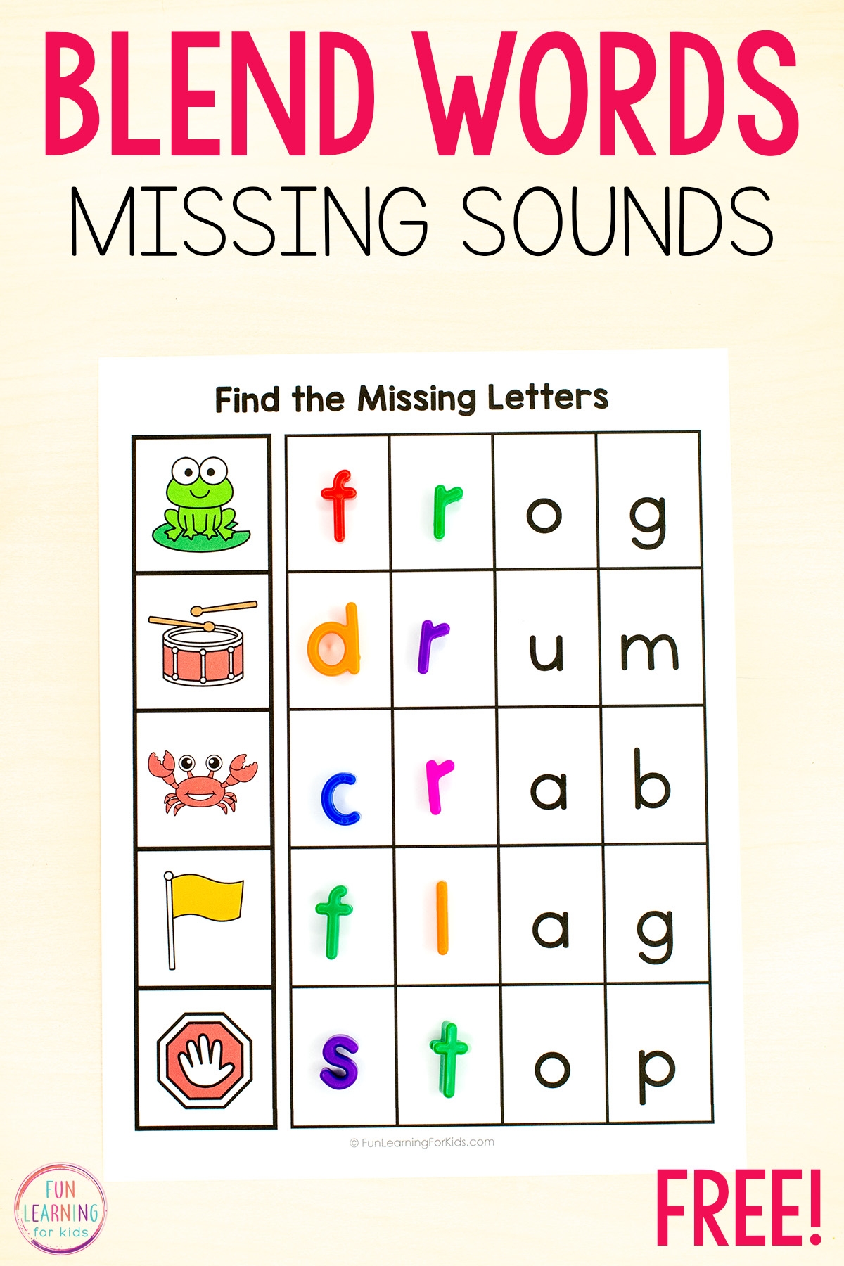 Beginning And Ending Consonant Blend Missing Sounds Mats Beginning And Ending Consonant Blend Missing Sounds Mats