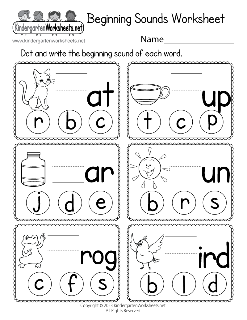 Kindergarten Worksheets Printable Free