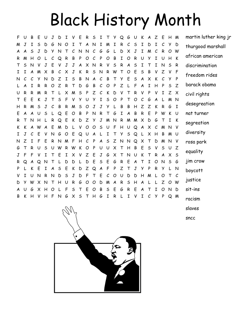 Black History Month Word Search