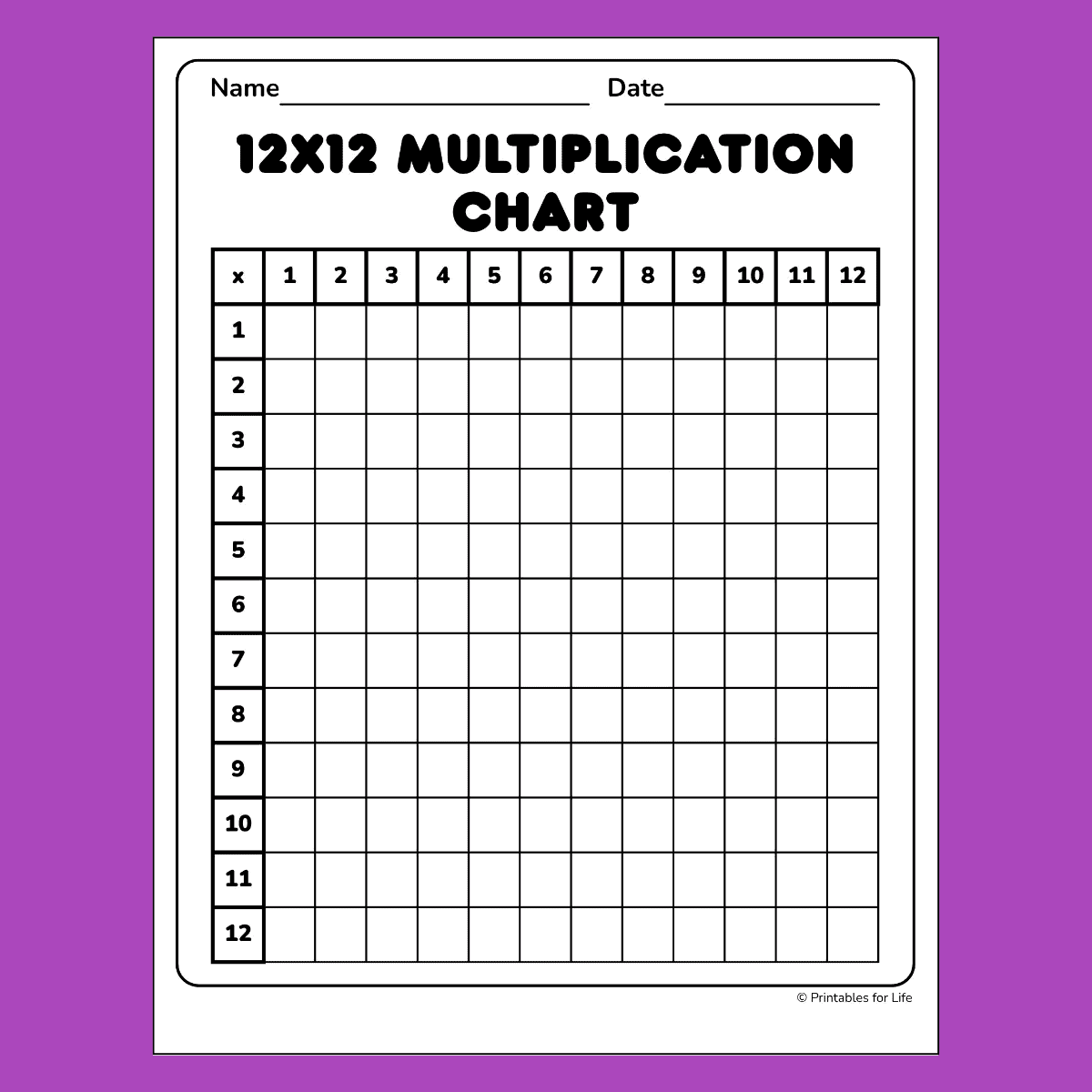 multiplication chart printable blank multiplication chart printable blank