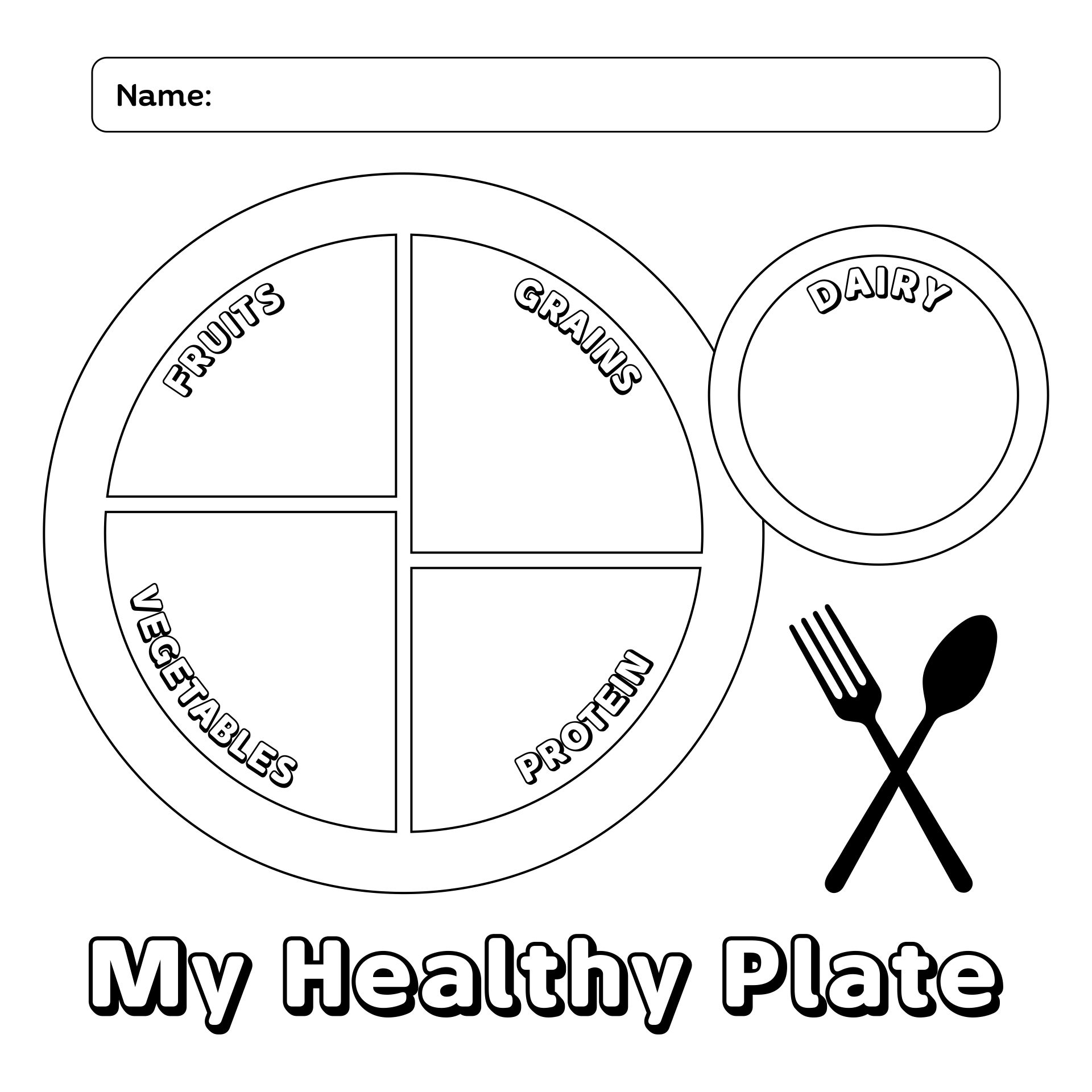 Free Printable My Plate Worksheets