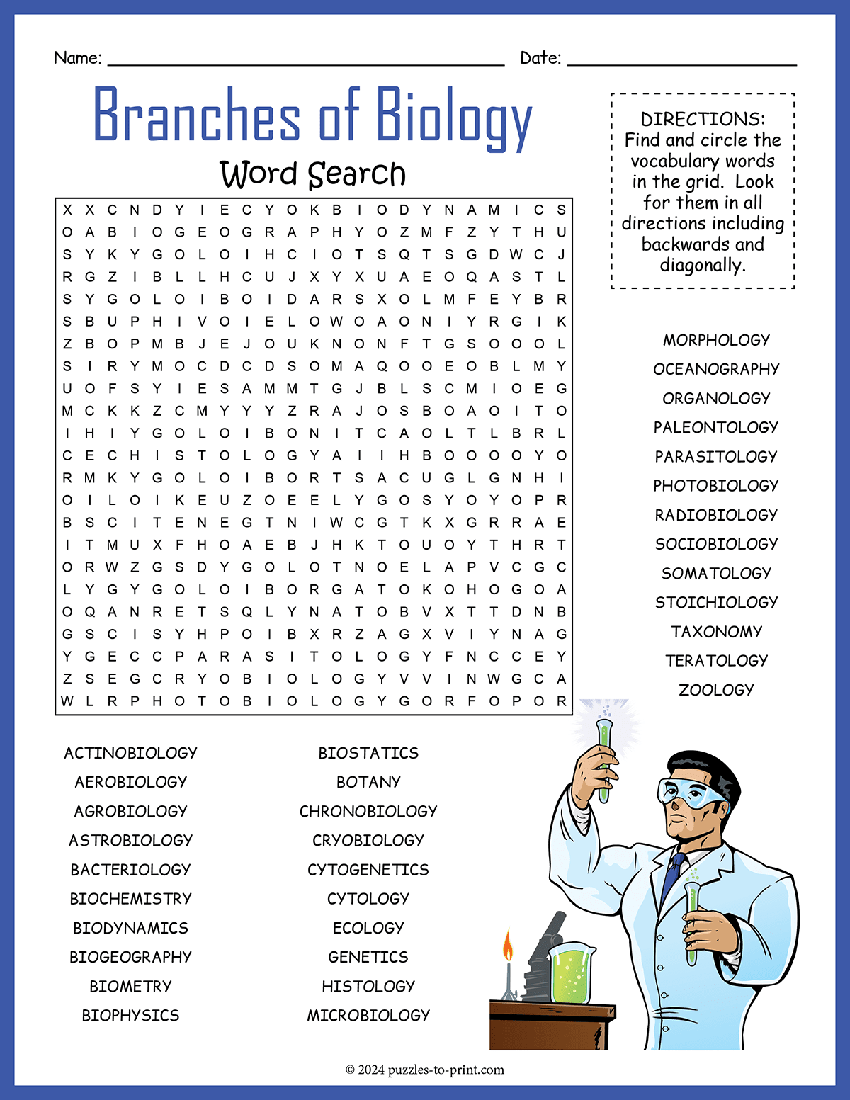biology word search biology word search