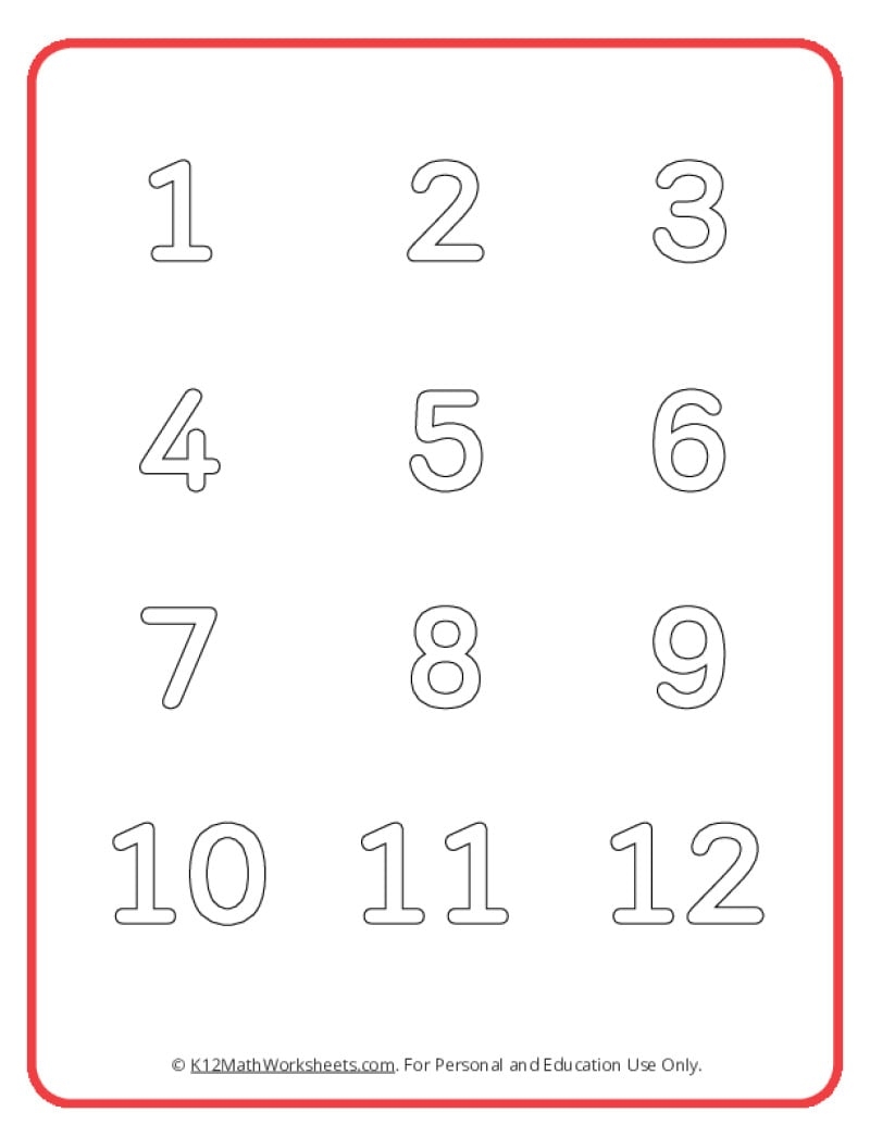 Bubble Numbers K12 Math Worksheets