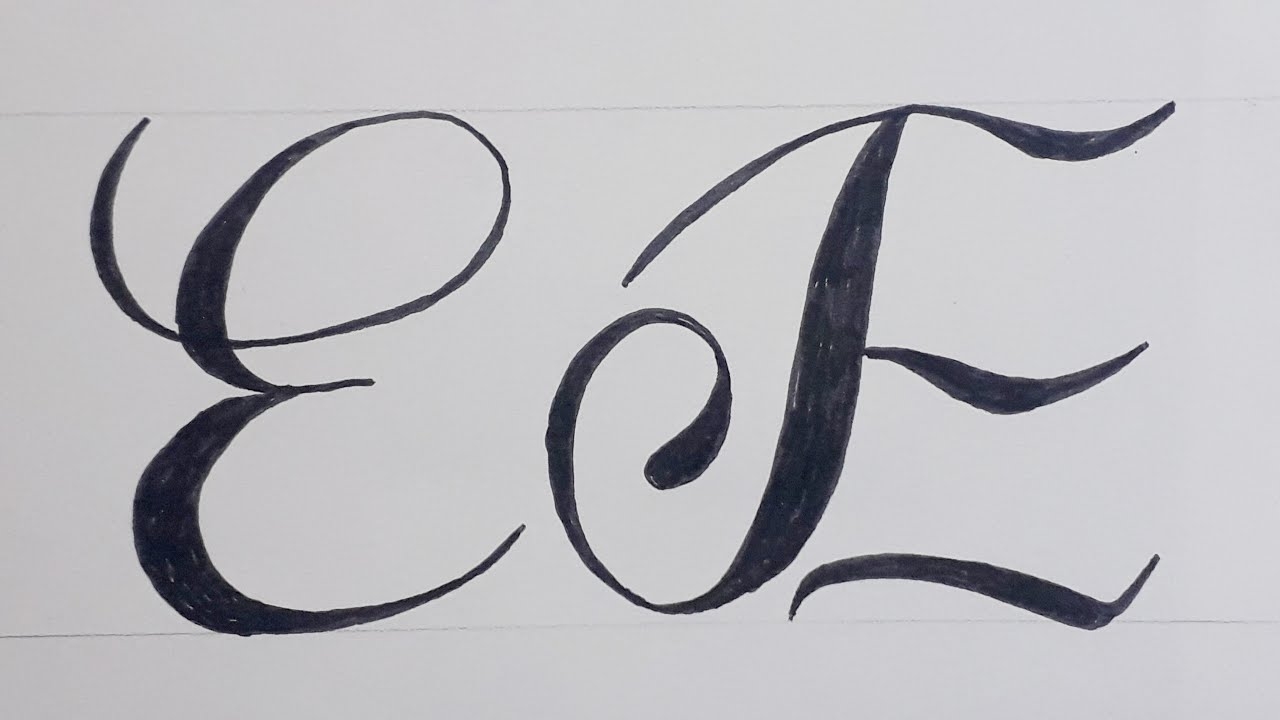 capital e in cursive
