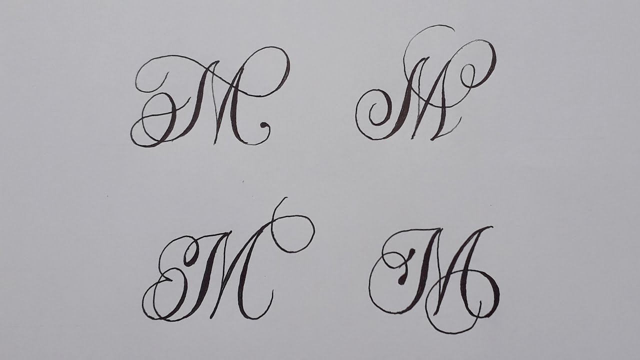 Letter M In Calligraphy