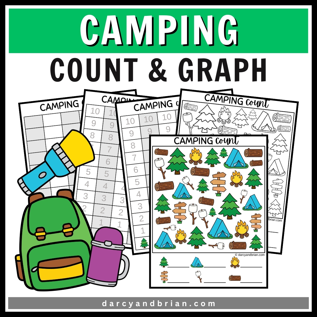 math camping worksheets printable