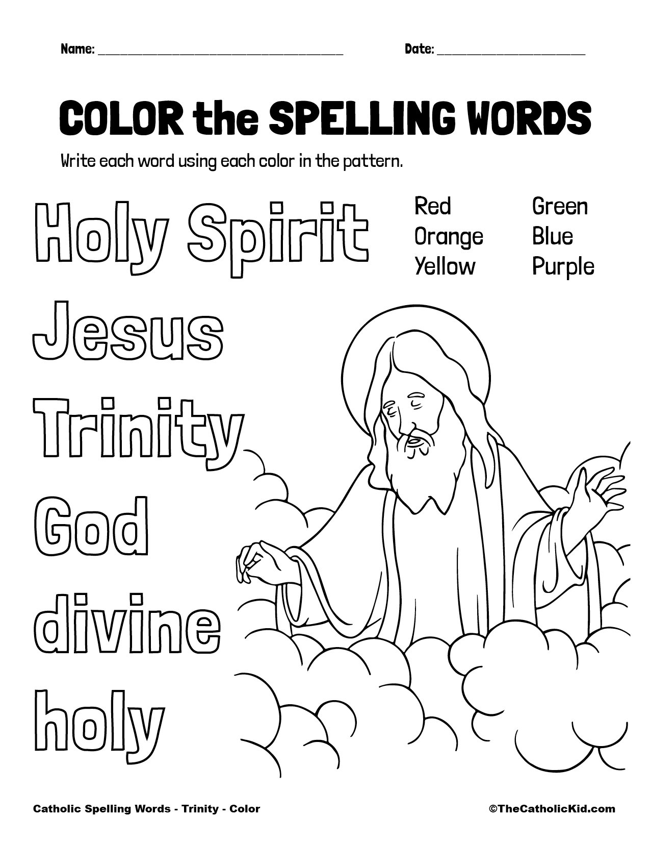 Catholic Spelling Vocabulary Words Trinity Worksheets TheCatholicKid Catholic Spelling Vocabulary Words Trinity Worksheets TheCatholicKid