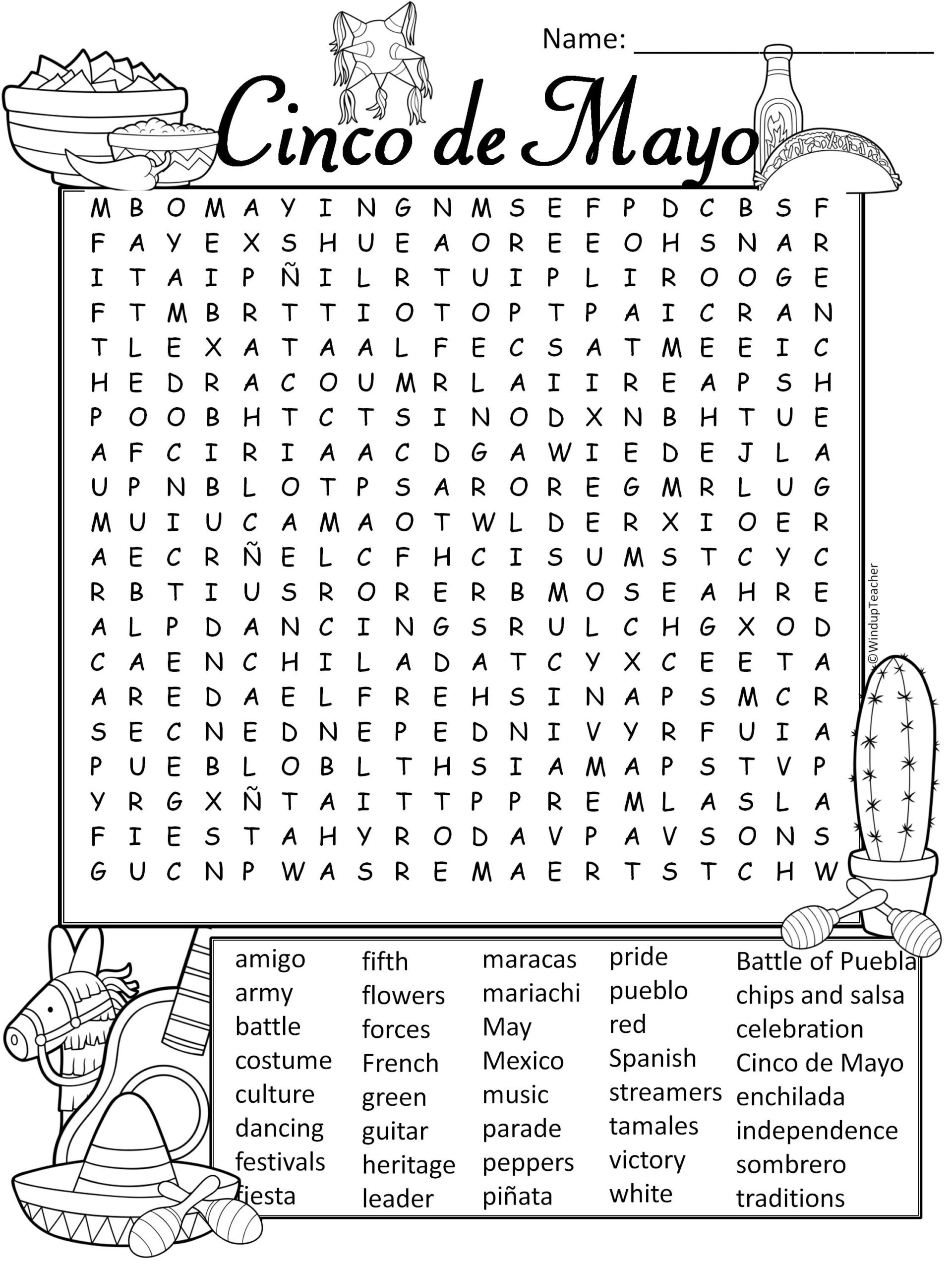 Cinco De Mayo Word Search Hard Grades 5 To Adult Made By Teachers Cinco De Mayo Word Search Hard Grades 5 To Adult Made By Teachers
