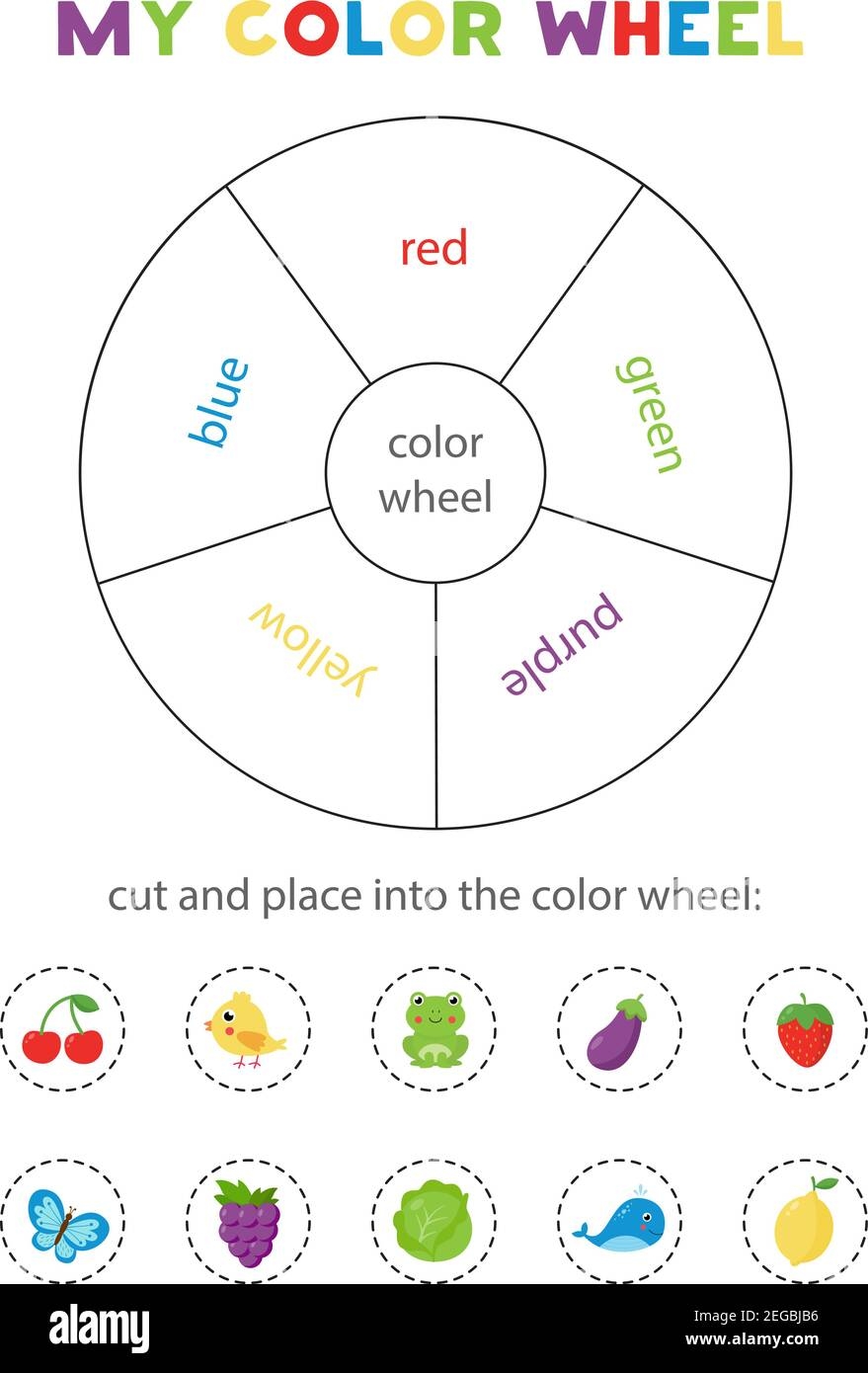 Color Wheel For Kids Learning Colors Game Printable Worksheet For Preschool Stock Vector Image Art Alamy Color Wheel For Kids Learning Colors Game Printable Worksheet For Preschool Stock Vector Image Art Alamy