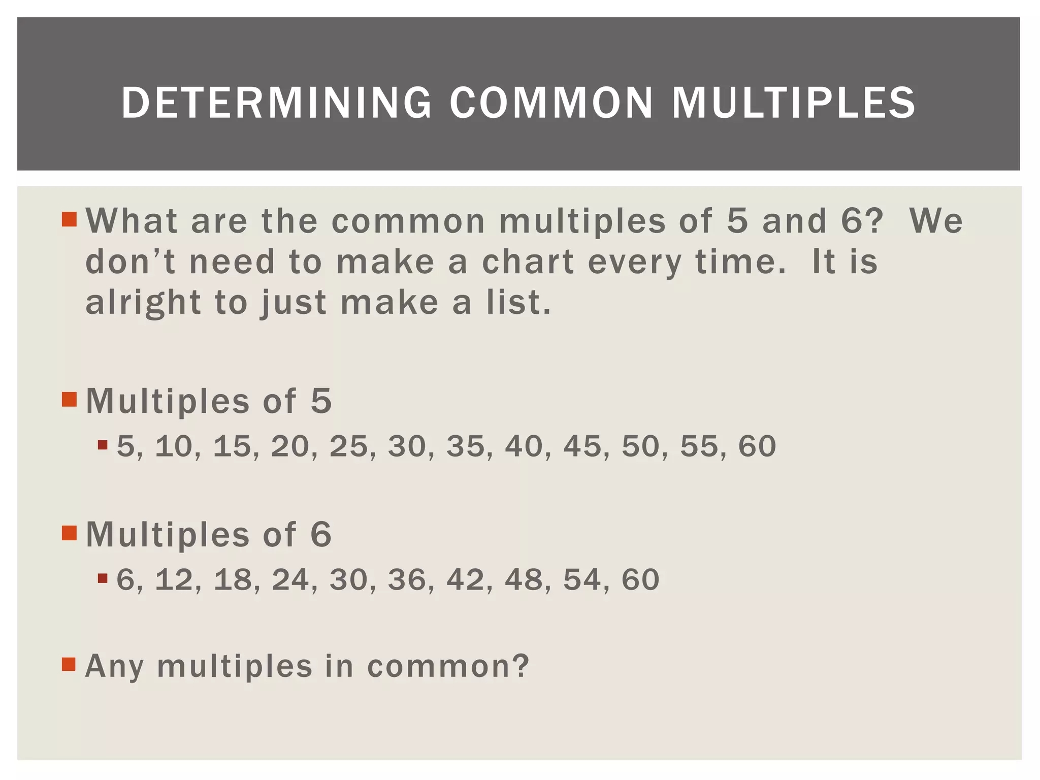 Common Multiples And Common Factors PPTX Common Multiples And Common Factors PPTX