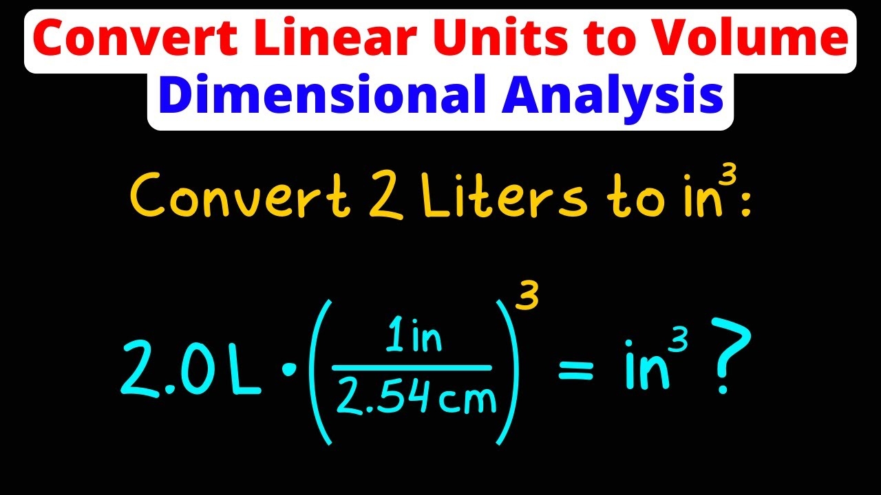 Convert Liters To In 3 Convert Linear Units To Volume Dimensional Analysis Eat Pi YouTube Convert Liters To In 3 Convert Linear Units To Volume Dimensional Analysis Eat Pi YouTube