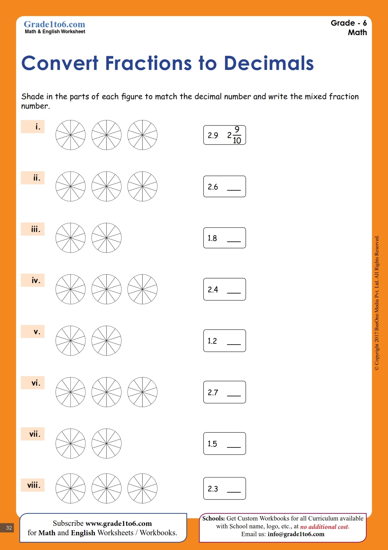converting from fractions to decimals worksheet converting from fractions to decimals worksheet