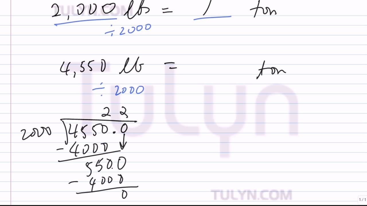 Converting From Pounds To Tons 2 YouTube Converting From Pounds To Tons 2 YouTube