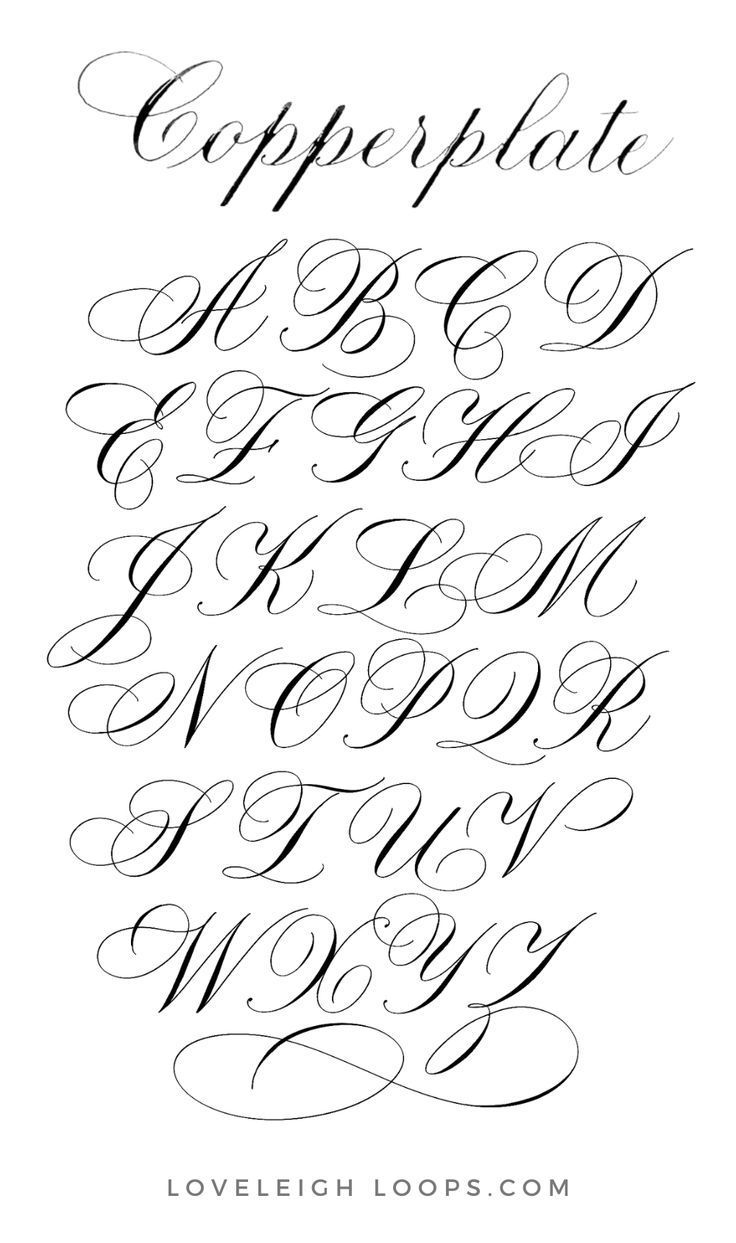 Calligraphy Cursive Capital Letters