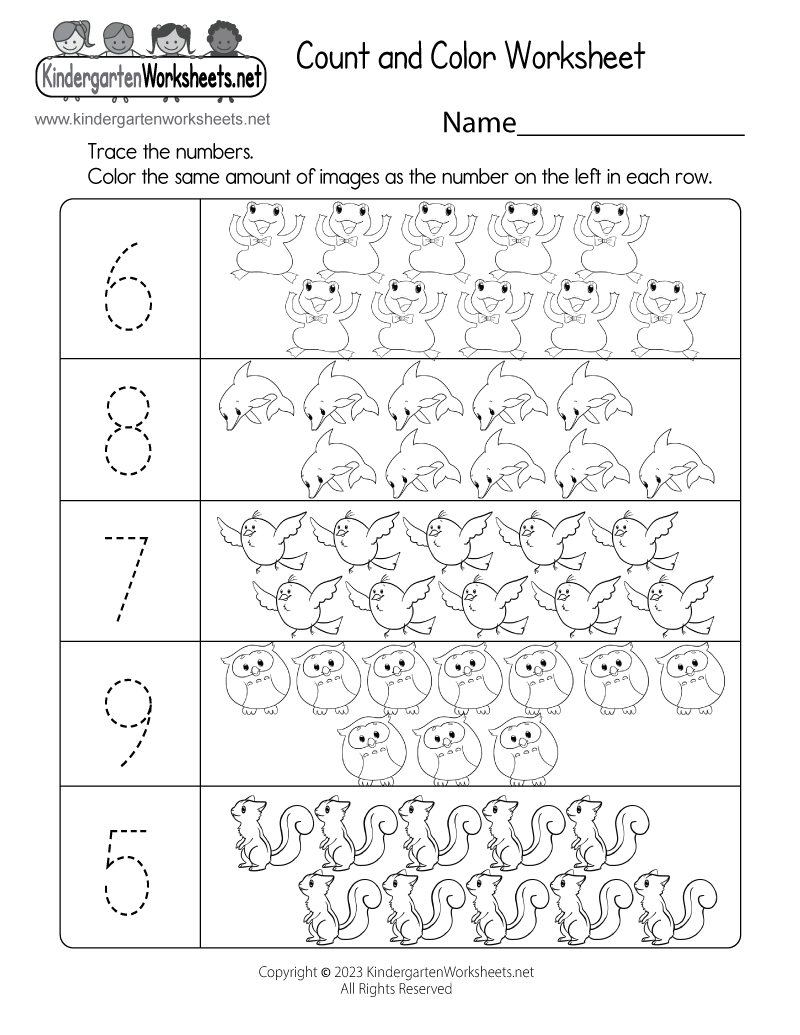 Free Printable Counting Worksheets