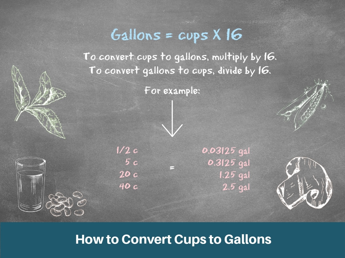 Cups To Gallons Conversion c To Gal 