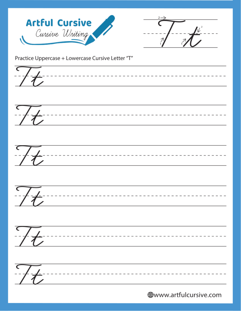 Cursive Alphabet Letter T Worksheet Cursive Alphabet Letter T Worksheet