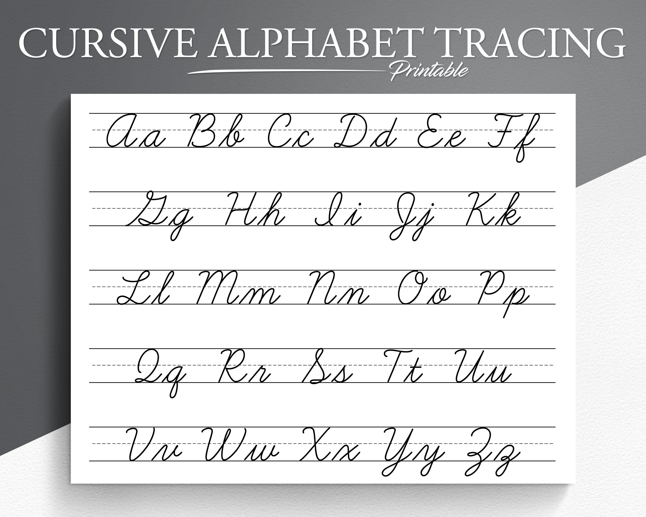 printable cursive alphabet worksheet