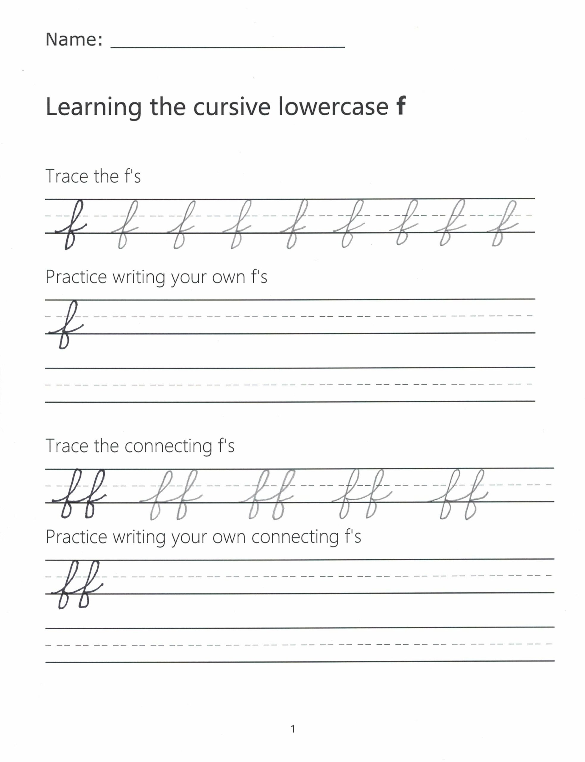 Cursive F How To Write A Lowercase F In Cursive Cursive F How To Write A Lowercase F In Cursive