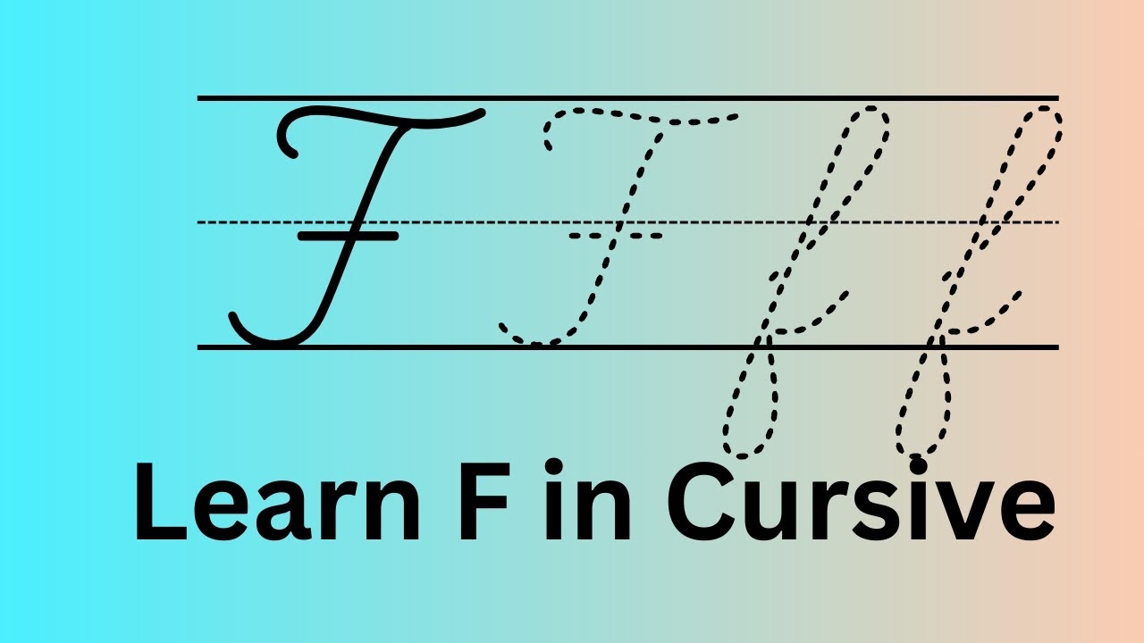 Cursive F How To Write F In Cursive YouTube Cursive F How To Write F In Cursive YouTube