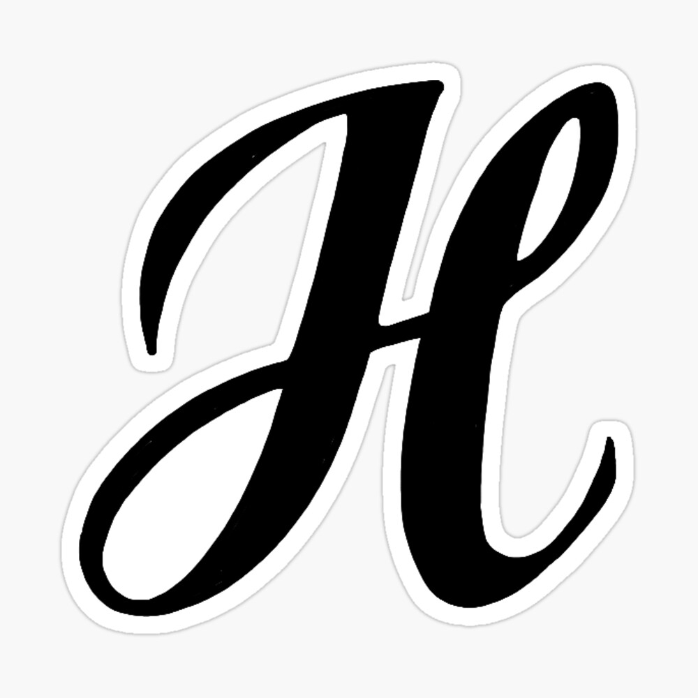 Cursive H Sticker For Sale By Hannahmelnick Redbubble Cursive H Sticker For Sale By Hannahmelnick Redbubble