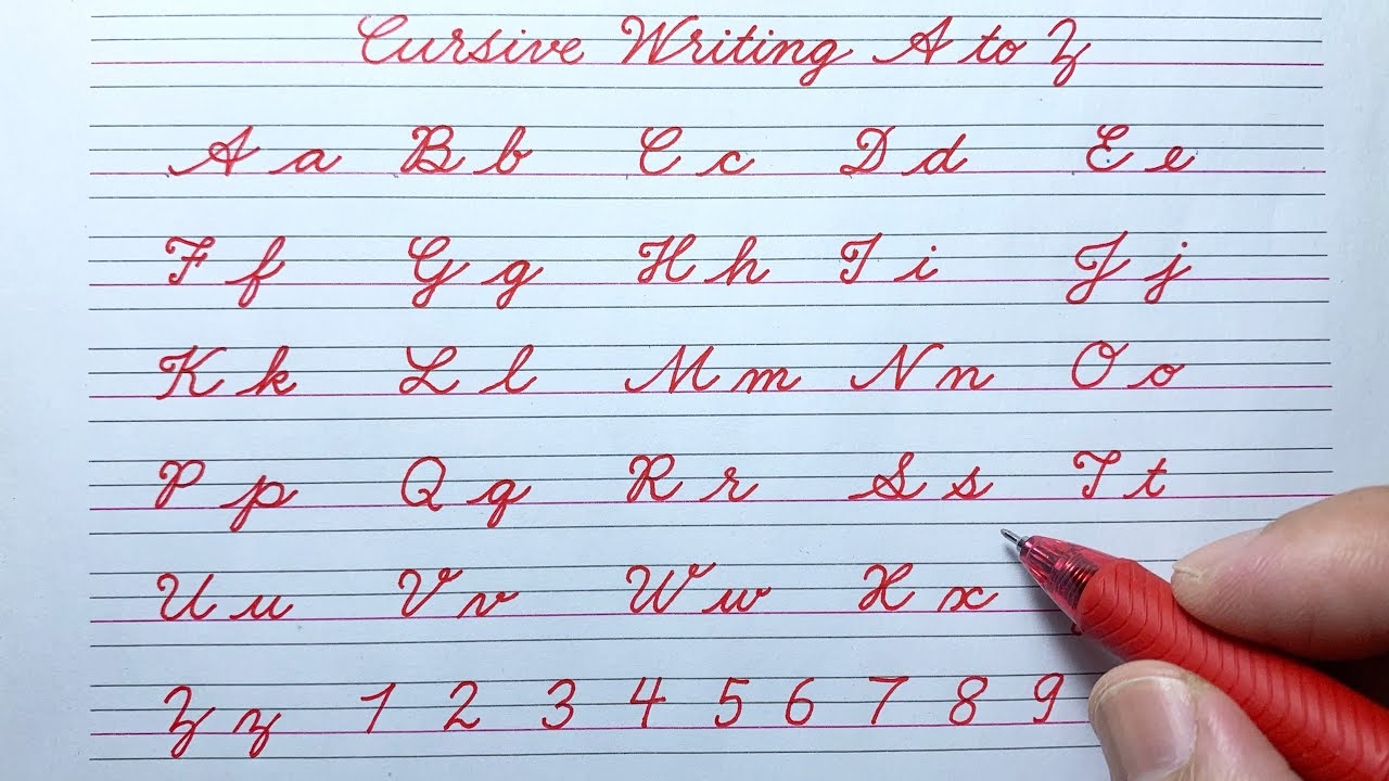 Cursive Writing A To Z Cursive Writing Abcd Cursive Letter Abcd Cursive Handwriting Practice YouTube