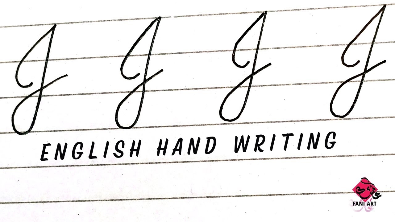 Upper Case J Cursive