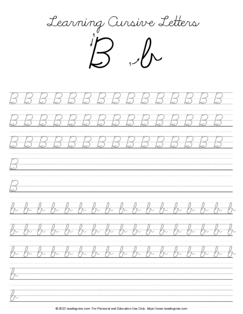 printable cursive handwriting practice worksheets