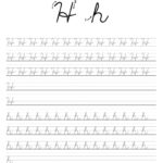 Cursive Writing Letter H ReadingVine