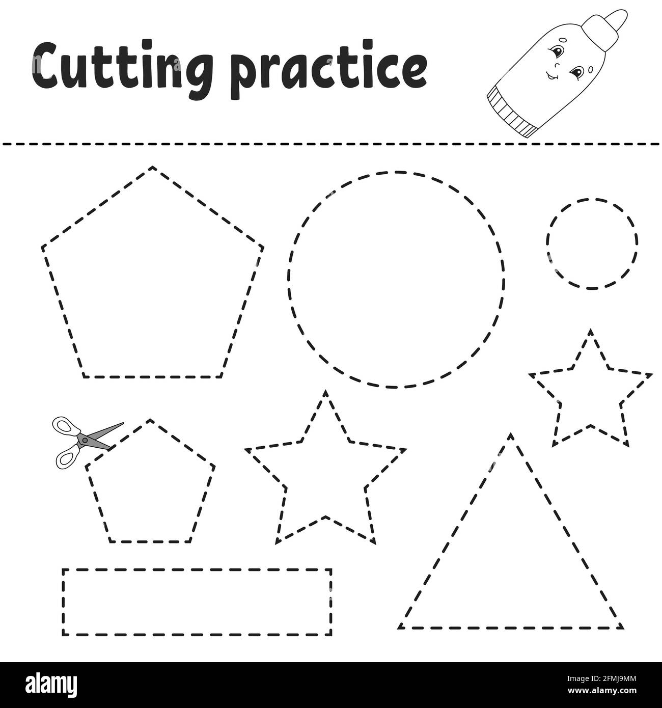 cutting worksheet for preschoolers printable